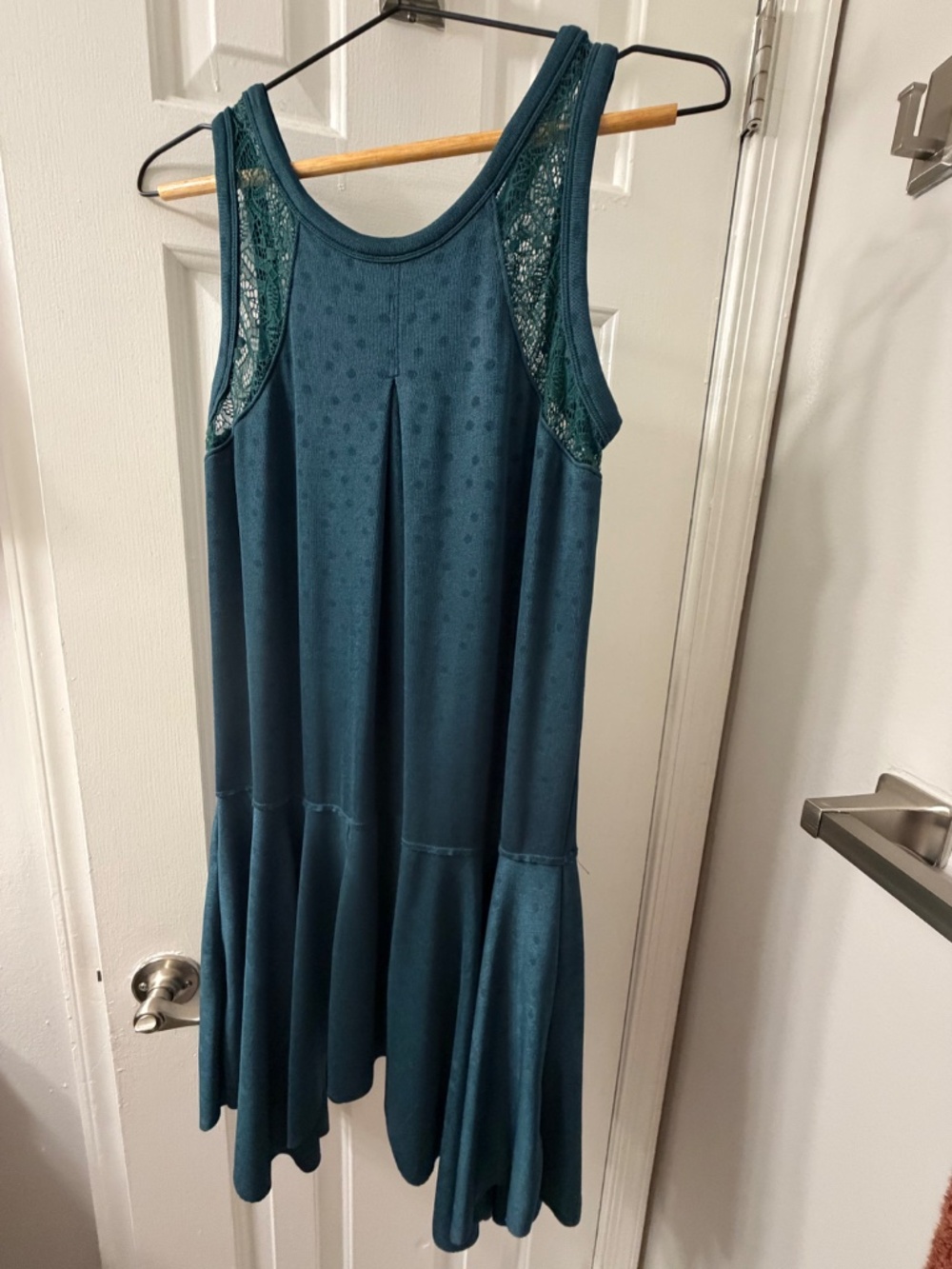 FREE PEOPLE FOREST GREEN SLEEVELESS DRESS - Picture 2 of 8